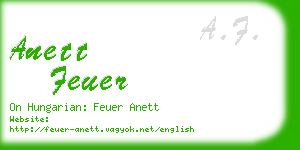 anett feuer business card